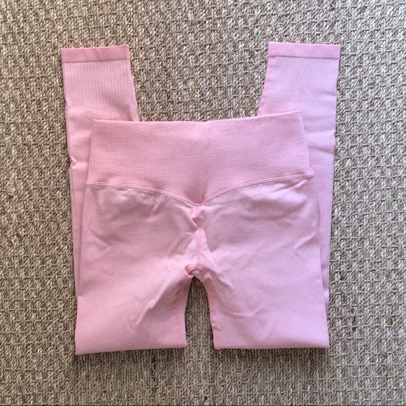 PHIT athletics / peach ribbed seamless leggings - new - Picture 2 of 7